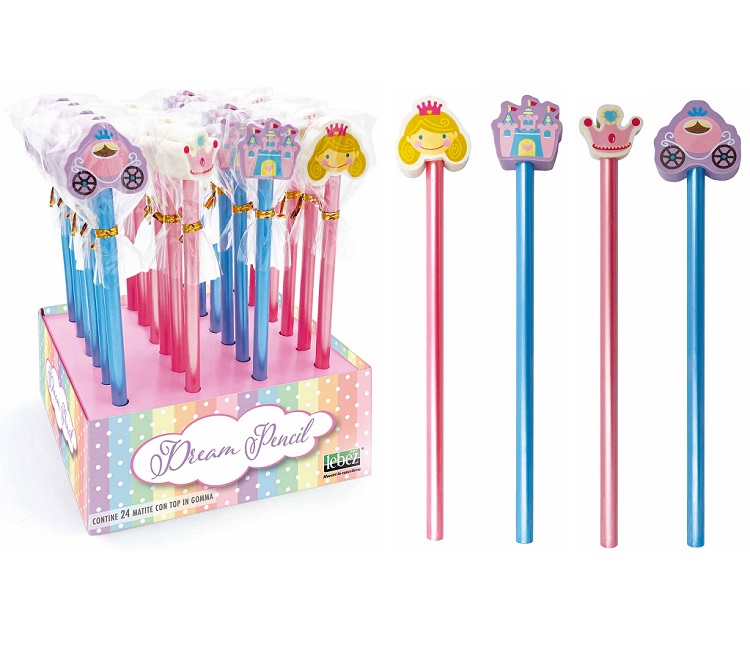 MATITA CON GOMMA LEBEZ PRINCIPESSE ASSORTITE