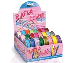 ESPOSITORE 24 ROTOLI RAFIA ASSORTITA NIJI