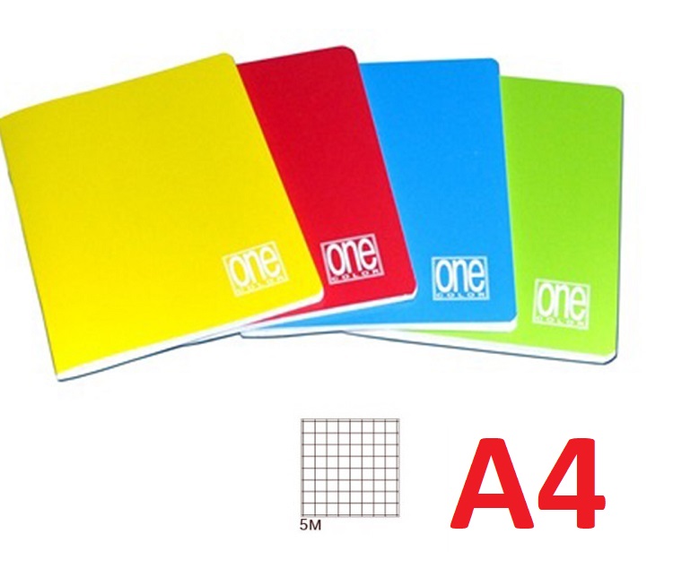 QUADERNO MAXI 21X31CM 80GR 30FG+1FG ONE COLOR BLASETTI QUADRETTI 5MM
